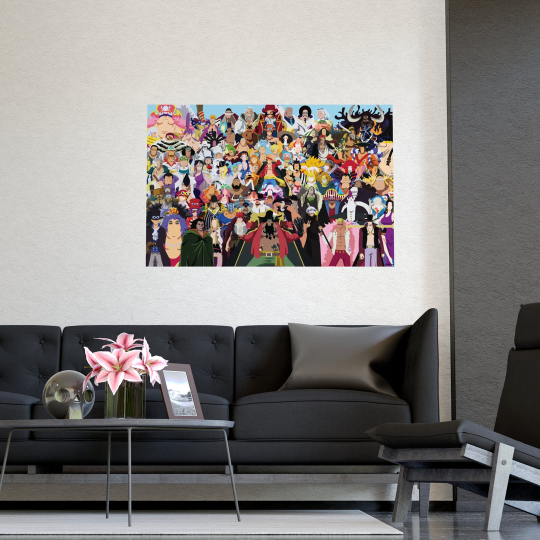 One Piece All Characters Minimalist Poster