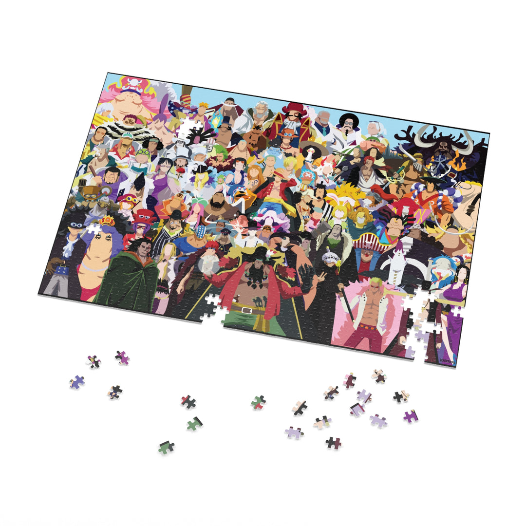 One Piece Complete Characters Minimalist Puzzle