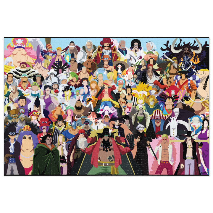 One Piece Complete Characters Minimalist Puzzle