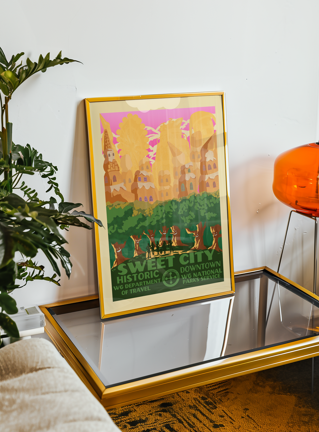 Sweet City — Historic Downtown (Poster + Stickers)