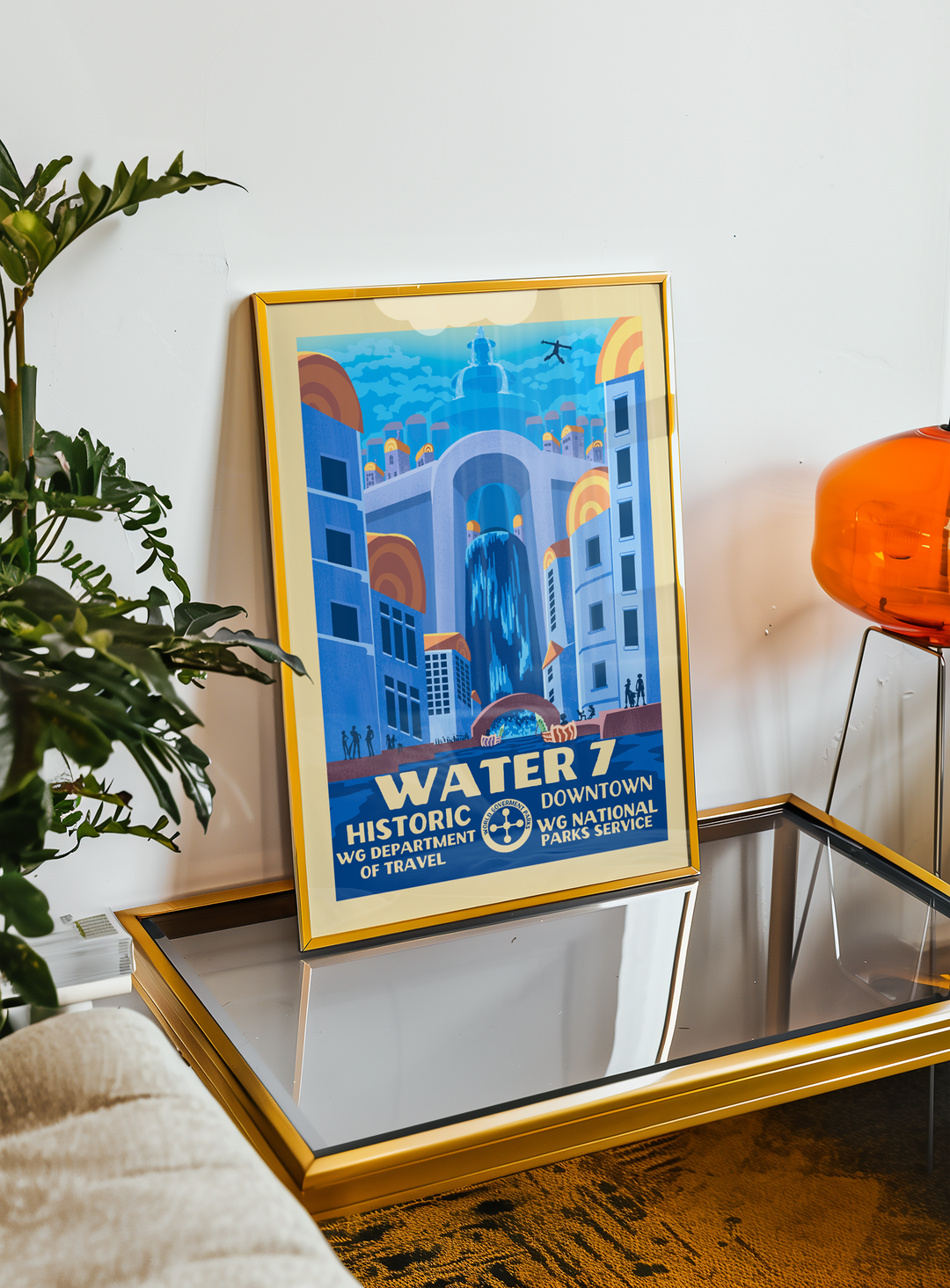 Water 7 — Historic Downtown (Poster + Stickers)