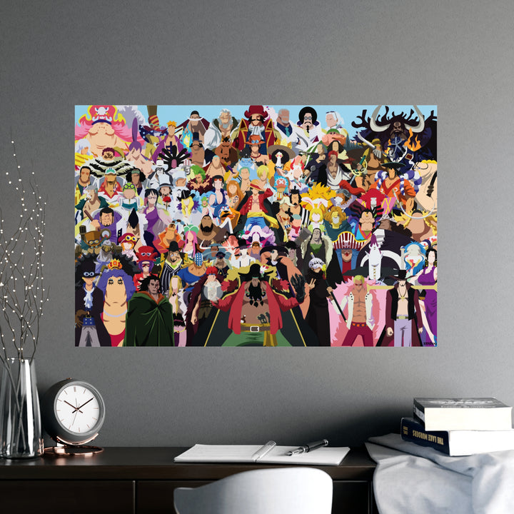 One Piece All Characters Minimalist Poster