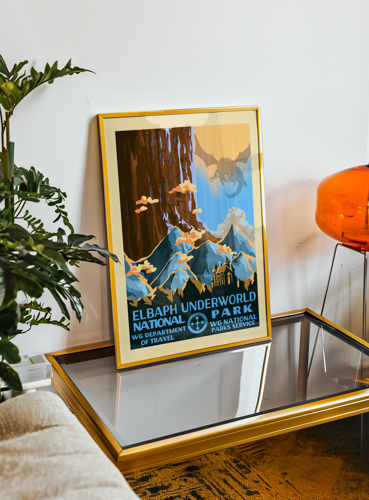 Elbaph — Underworld National Park (Poster + Stickers)