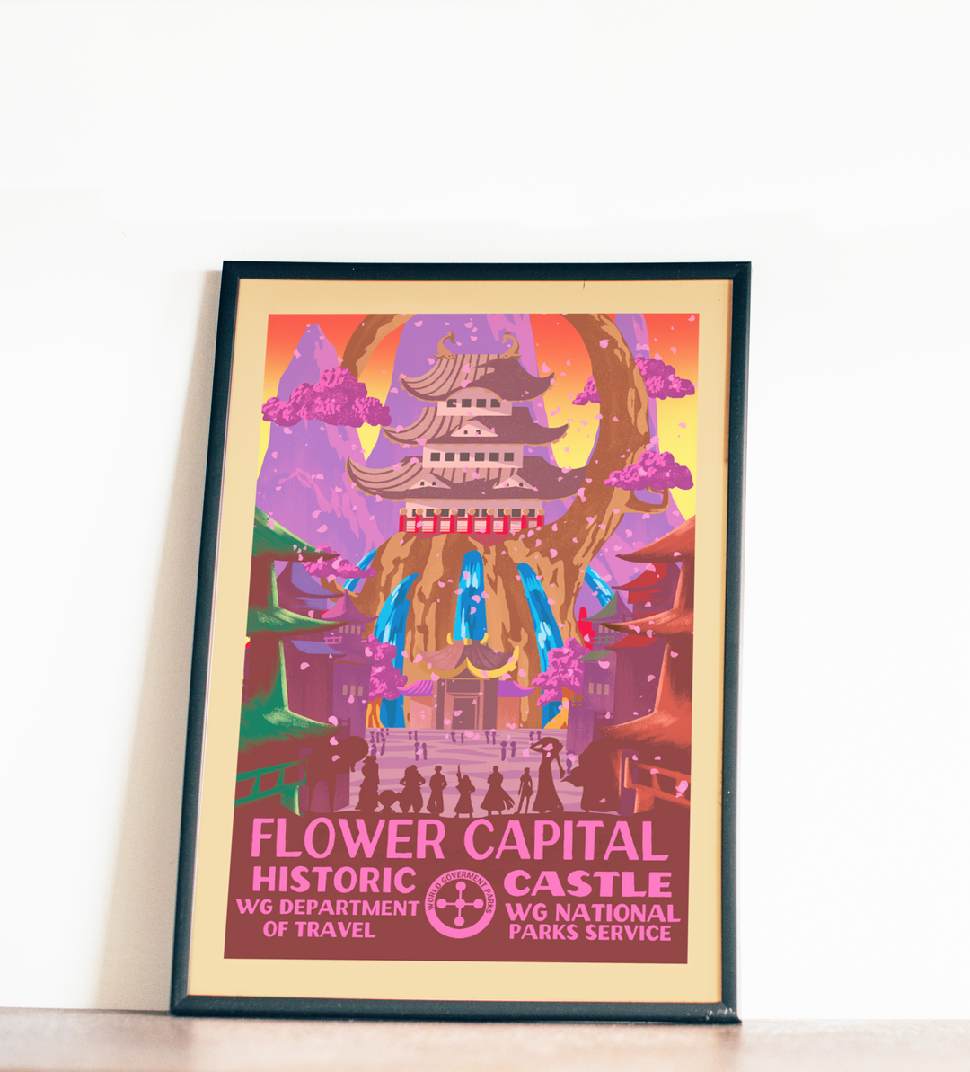 Flower Capital — Historic Castle (Poster + Stickers)
