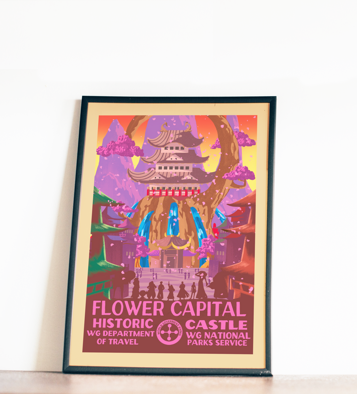 Flower Capital — Historic Castle (Poster + Stickers)