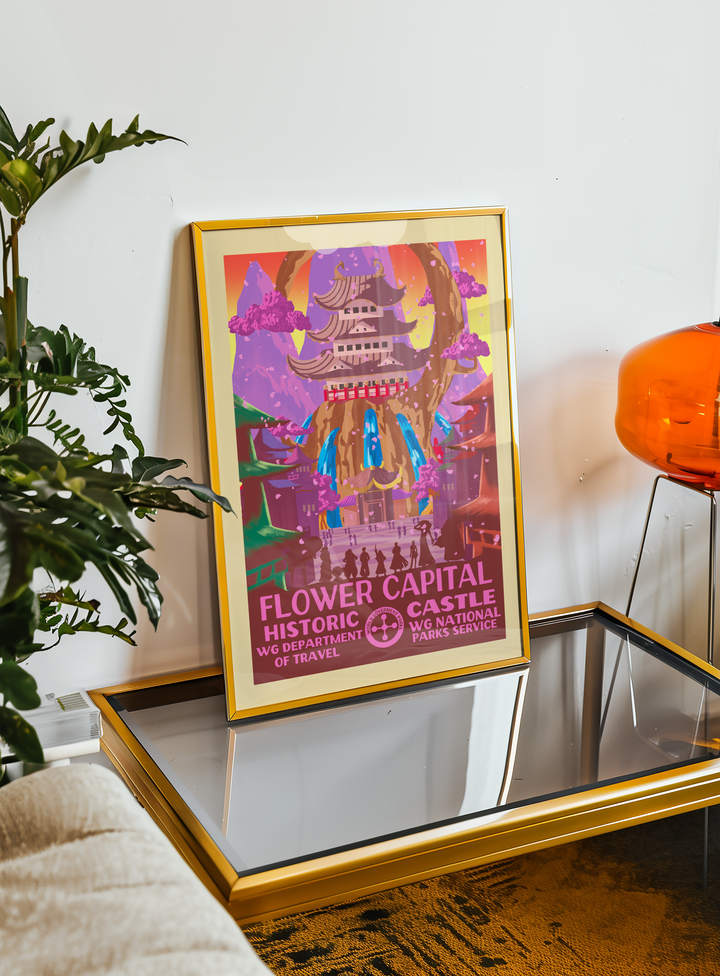 Flower Capital — Historic Castle (Poster + Stickers)