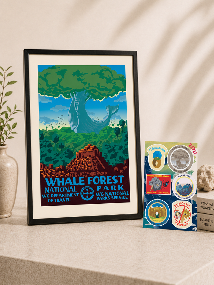 Whale Forest — National Park (Poster + Stickers)